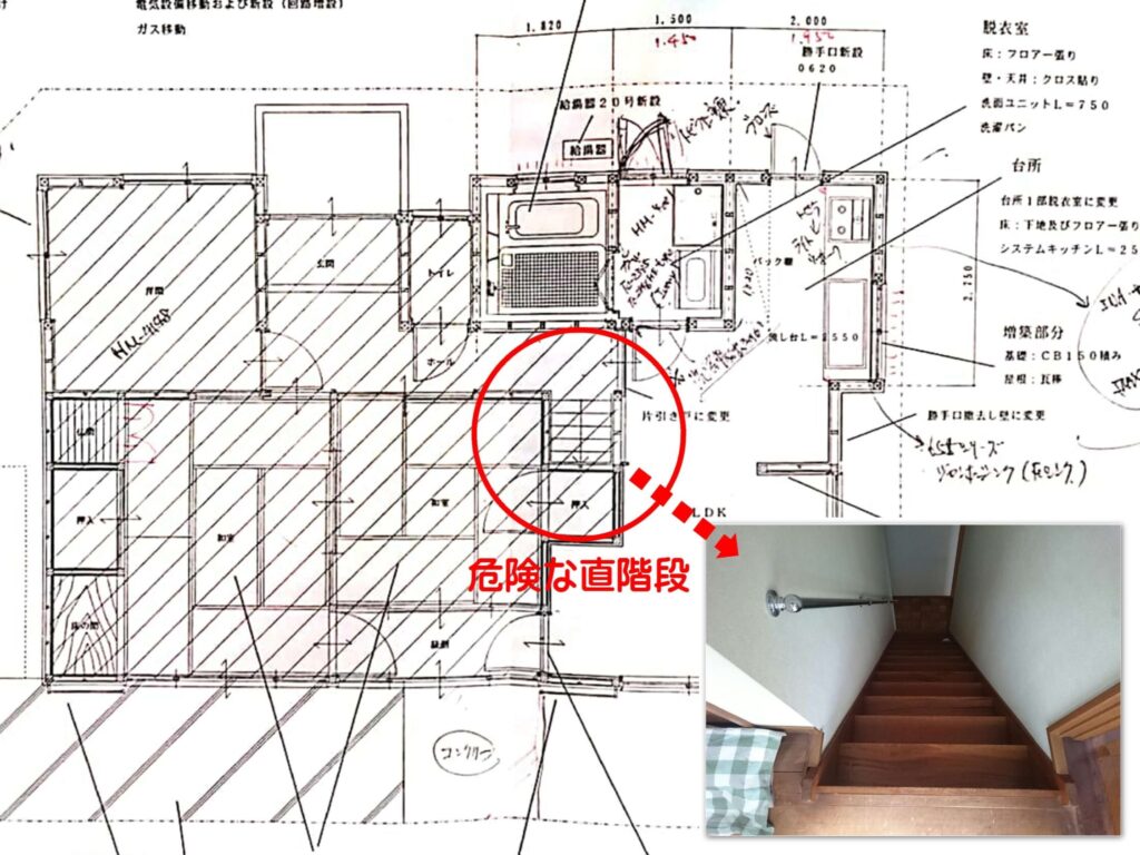 直階段の図面